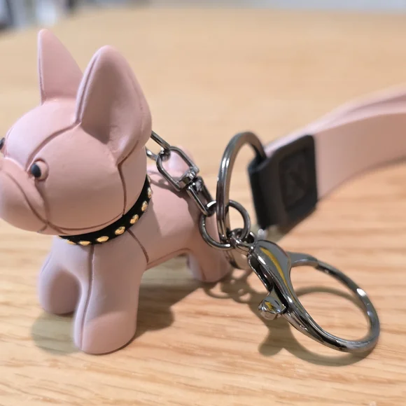 Cite Resin French Bulldog Keychain Purse Charm -Pink - Picture 3 of 4